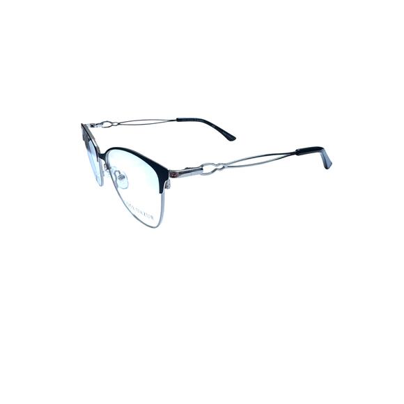 NEW Cote d\'Azur 314 Black and Silver CatEye Eyeglasses main image 5